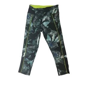 Vogo Athletics Black Floral Yoga Pants Yoga Working Out Running SZ S